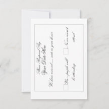 Lång Elegant RSVP-kort