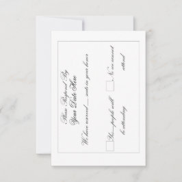 Lång Elegant RSVP-kort OSA Kort