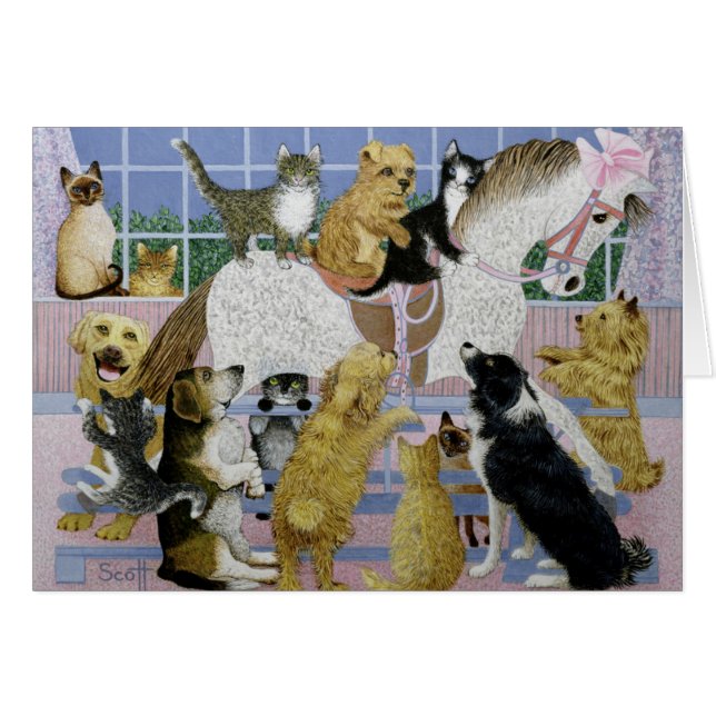 Lång för riden hälsningskort (Framsidan Horizontal)