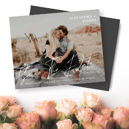 Lång fotodatum för budgetmodern Chic Spara datum