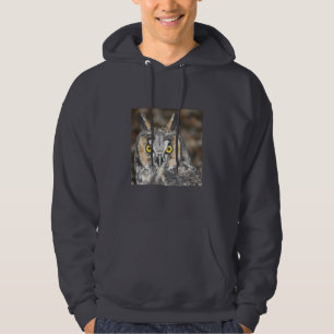 Lång-gå i ax uggla sweatshirt med luva