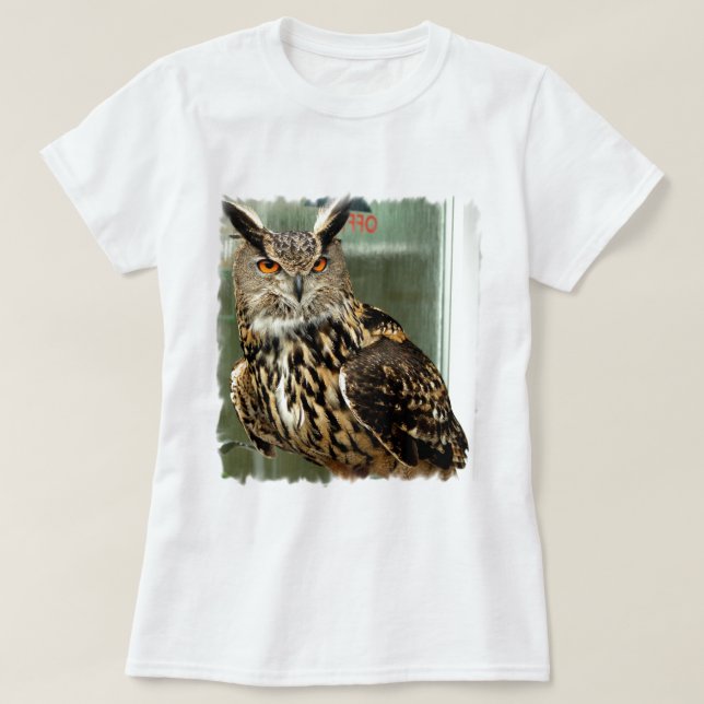 Lång gå i ax uggladamT-tröja Tee (Design framsida)