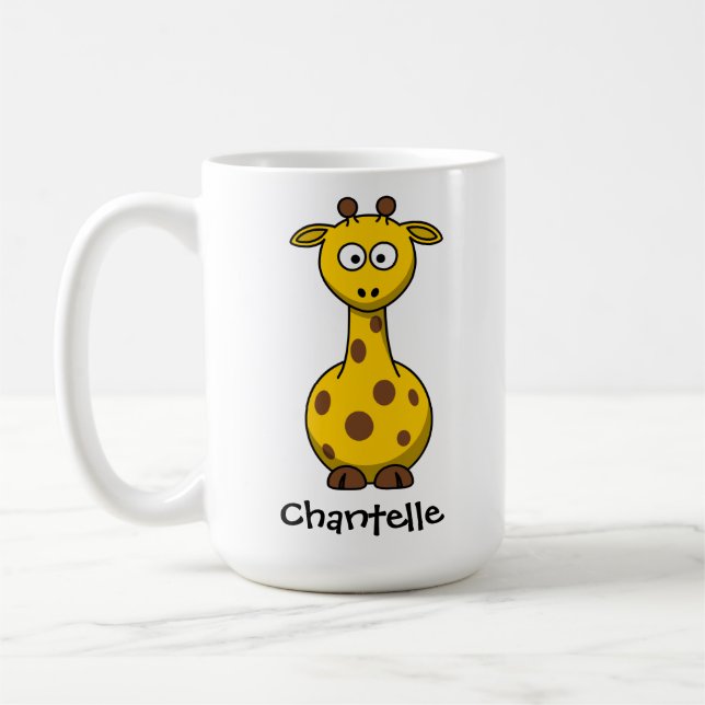 Lång giraff kaffemugg (Vänster)