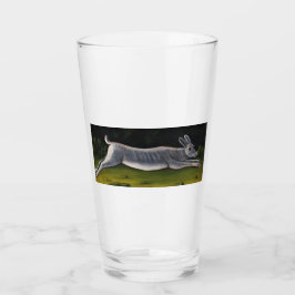 Lång Grått-kanin-jumpning över Fält Glaskopp