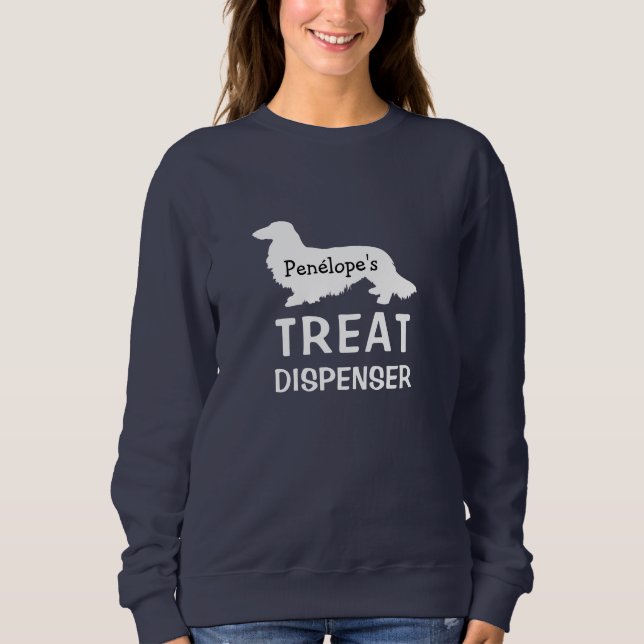 Lång Hair Dachshunds mänskliga Personlig T Shirt (Framsida)