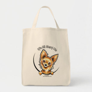 Lång Haired Chihuahua IAAM Tygkasse