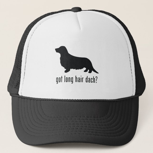 Lång Haired Dachsund Keps (Framsida)