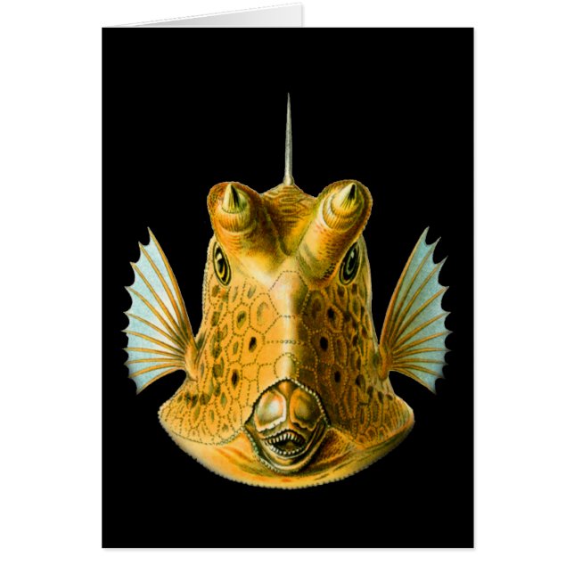 Lång-horned Cowfish Hälsningskort (Framsidan)