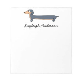 Lång Hund - Dachshund 5,5" x 6" Anteckningsblock -