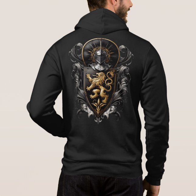 Lång Jacka av Arm Hoodie T Shirt (Baksida)