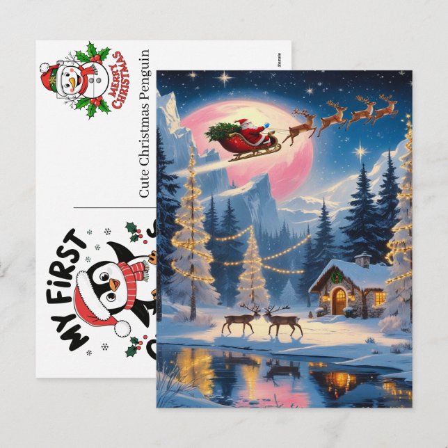 Lang julkort Festive hösthälsning Coll Helg Vykort (Fram/baksida)