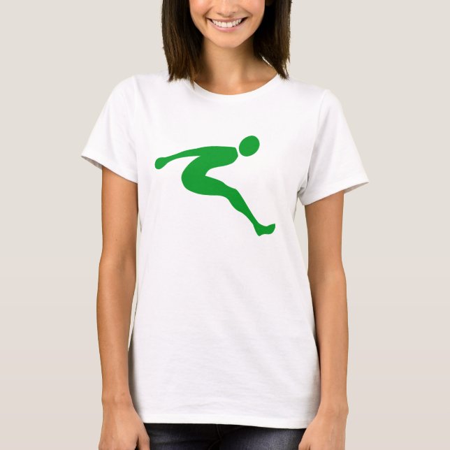 Lång jump - Grass-Grönt T-shirt (Framsida)