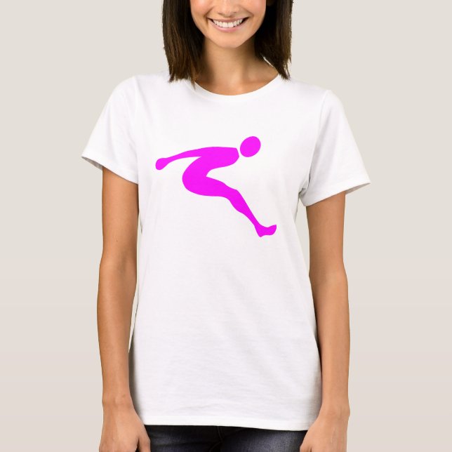 Lång jump - Magenta T-shirt (Framsida)