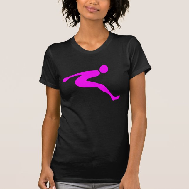 Lång jump - Magenta T-shirt (Framsida)