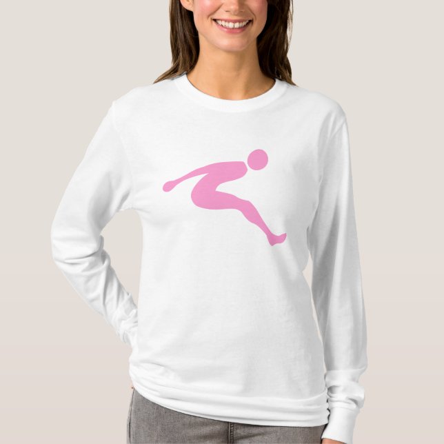 Lång jump - Rosa Tee Shirt (Framsida)