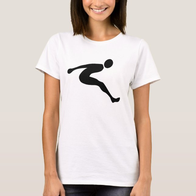 Lång jump - svart t shirt (Framsida)