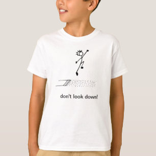 Lång jump "titta inte ner!" Spår och Fält T-shirt