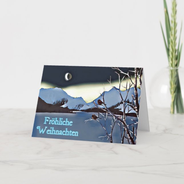 Lång Kall Natt - Fröhliche Weihnachten Helgkort (Framsida)