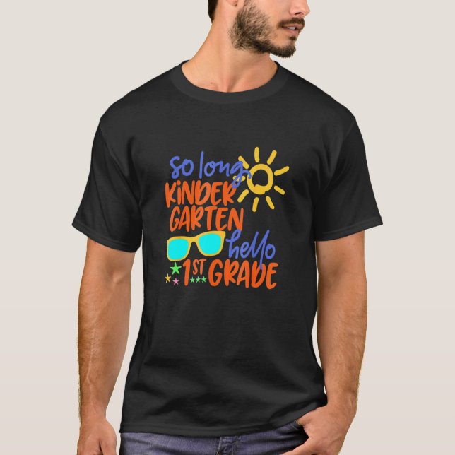 Lång Kindergarten Hej 1:a Klass Lärarstudier T Shirt (Framsida)