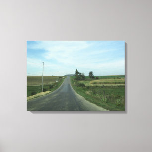 Lång landsvägsvägg Canvas Konst