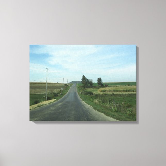Lång landsvägsvägg Canvas Konst (Framsida)