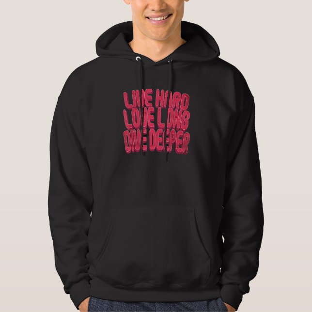 Lång, levande Kärlek, djupare Hoodie (Framsida)