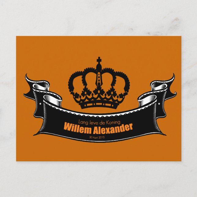 Lang leve de Koning Vykort (Framsida)