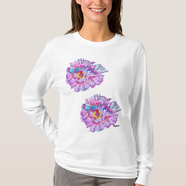 Lång leve för kvinnor? Flower Hibiscus T Shirt (Framsida)