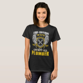 Lång-Lida frun av en Grumpy gammal rörmokare Tee Shirt