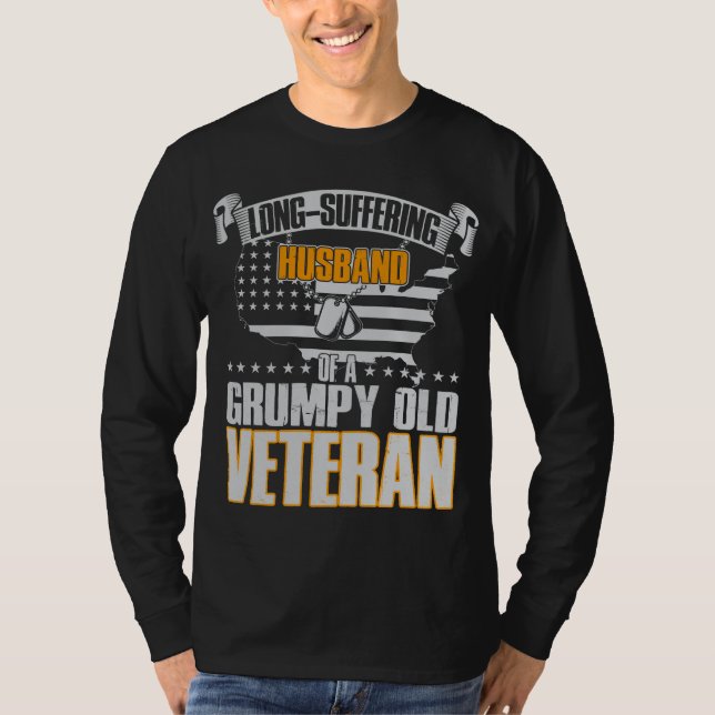 Lång-Lida maken av en Grumpy gammal veteran T Shirt (Framsida)
