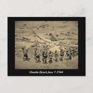 Lång linje från Omaha Beach Vykort