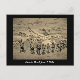 Lång linje från Omaha Beach Vykort