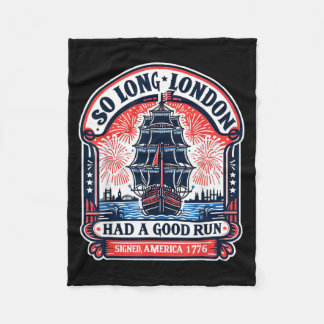 Lång London - Självständighetsdag 1776 Minnesmärke Fleecefilt
