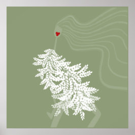 Lång lucka i botaniskt minimalt Mode-tecken Poster