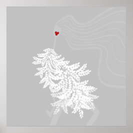 Lång lucka i botaniskt minimalt Mode-tecken Poster