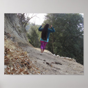 Lång luft i skogen poster