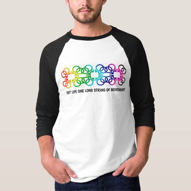 Lång man stränger av pojkvänner? tee shirt (Framsida)