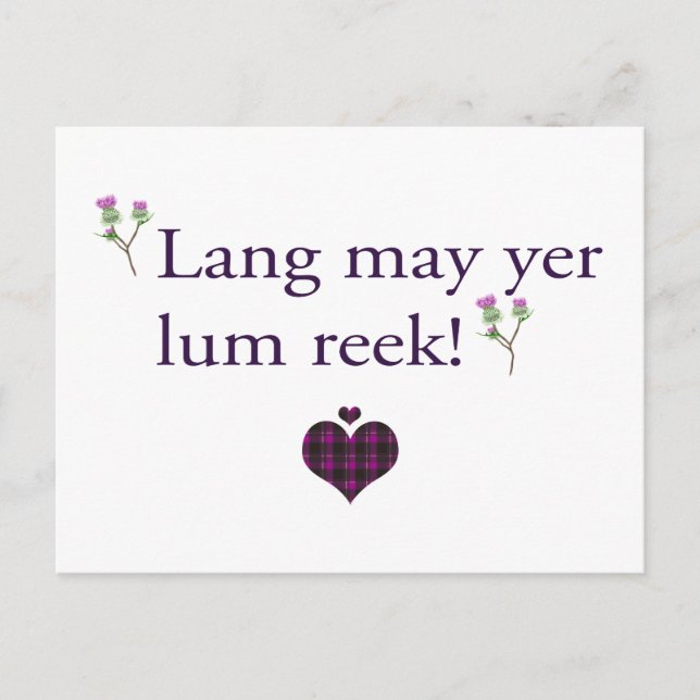 Lang May Yer Lum Reek Vykort (Framsida)