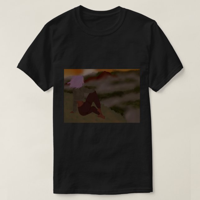 Lång mörk t shirt (Design framsida)
