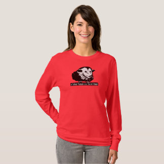 Lång muff t-skjorta med pungråtta och kärnan t-shirt