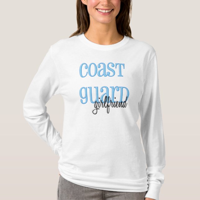 Lång muffkustbevakningflickvän t shirt (Framsida)