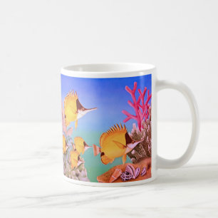 Lång-näsa fjärilsfisk kaffemugg
