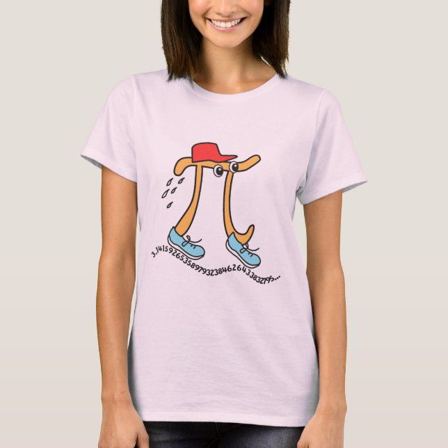 Lång Pi © Funny Pi Guy T-Shirt (Framsida)