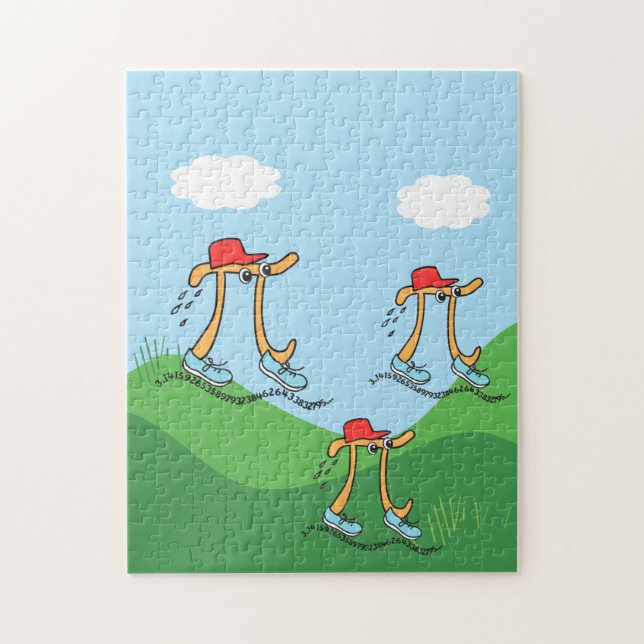 Lång Pi Funny Pi-symboler Pussel (Vertikal)