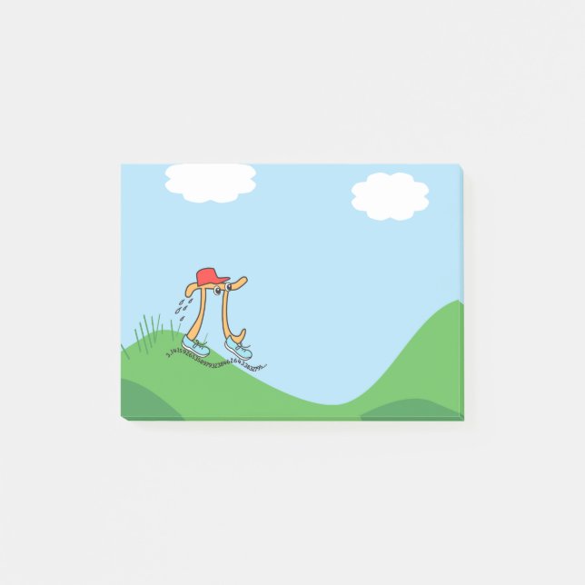 Lång Pi © illustration Gift Post-it Block (Framsida)