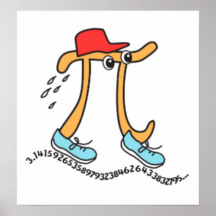 Lång Pi-symbol © Funny Pi Guy Poster