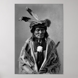 Lång räv till kan-har-Ka. Tachana, Yankton Sioux Poster