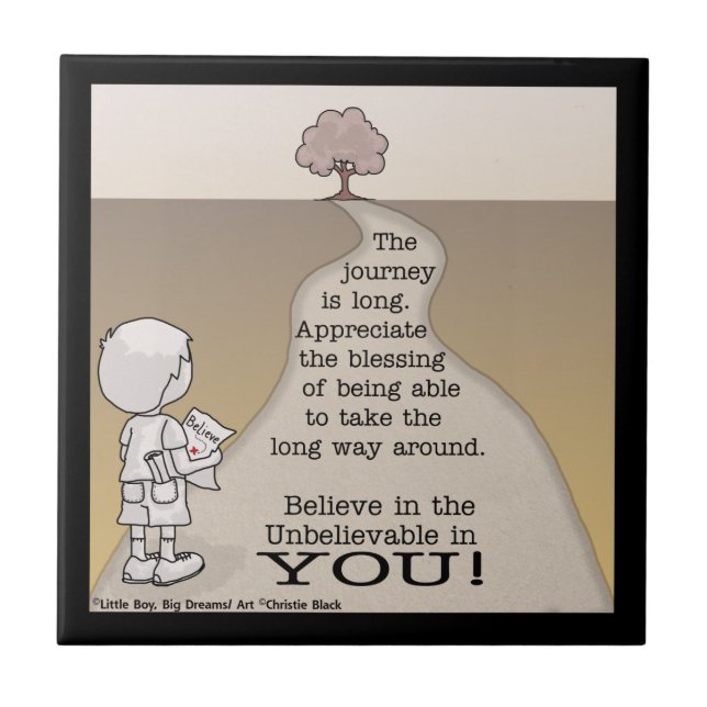 Lång resa kakelplatta (Framsidan)