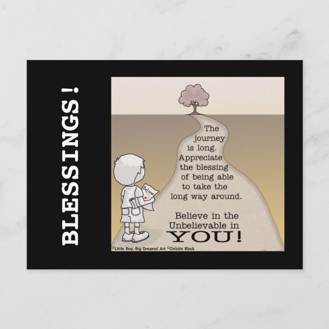 Lång resa vykort (Framsida)