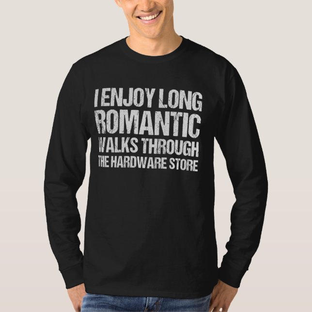 Lång romantik går igenom maskinvarubaserad lagring t shirt (Framsida)
